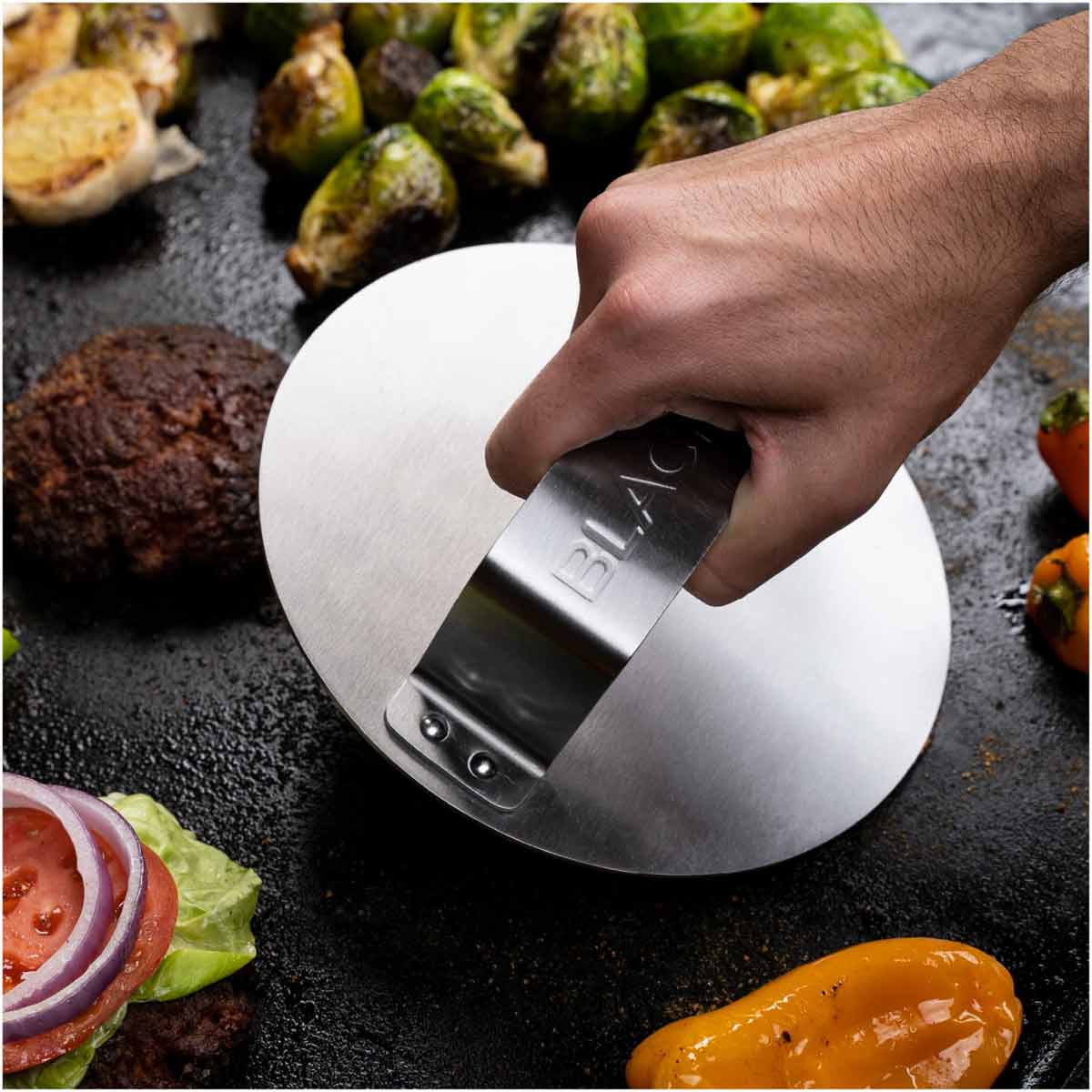 Hamburger tilbehørssett 3-delt smashburger - Blackstone på grillen
