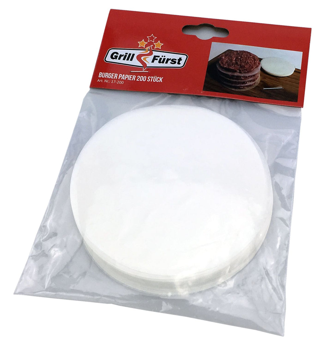 Hamburgerpapir 200 stk 11 cm - Grillfürst forfra