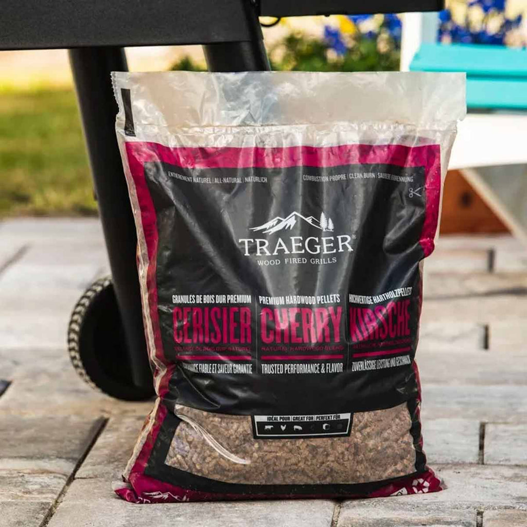Hardtre pellets cherry 9 kg FSC Traeger bakside