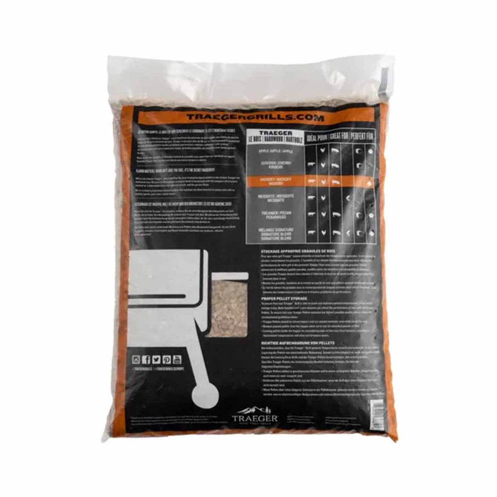 Hardtre pellets hickory 9 kg FSC - Traeger detalj