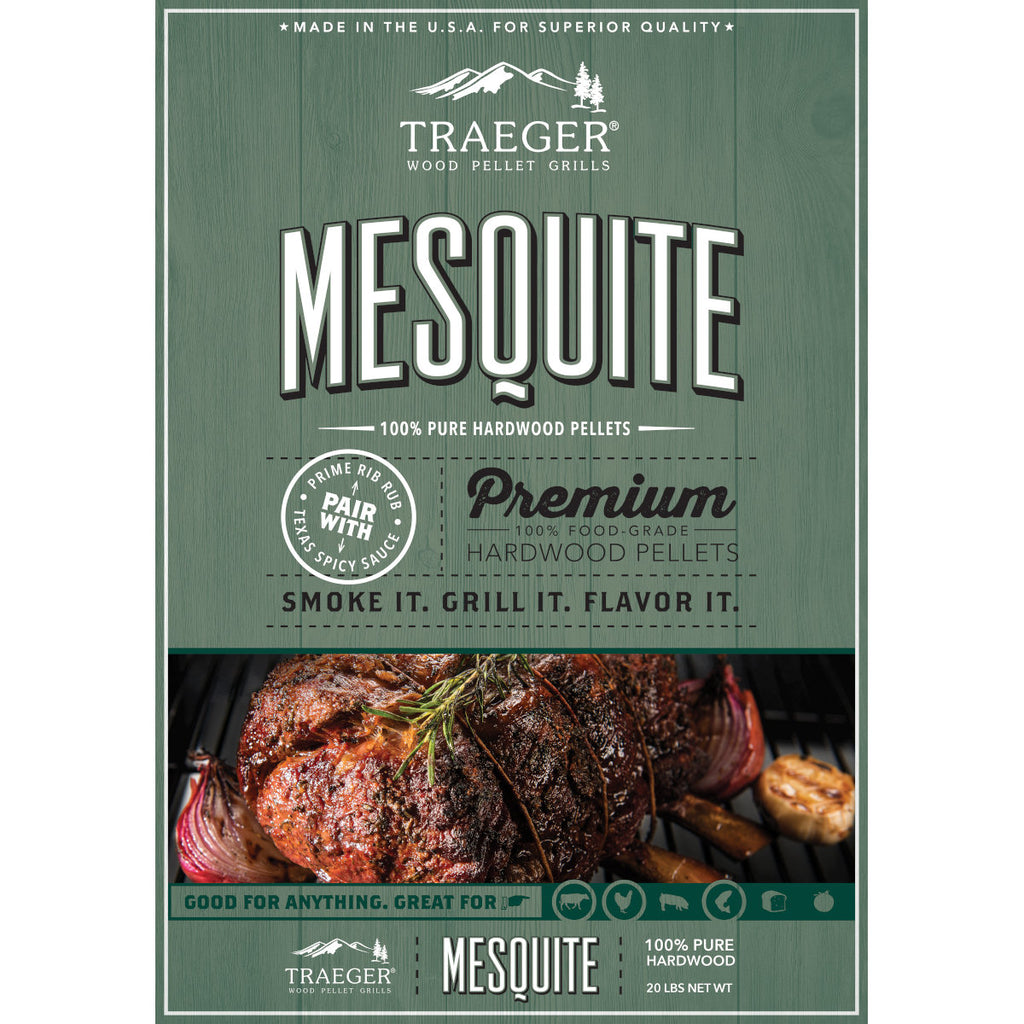 Hardtre pellets mesquite - Traeger detalj