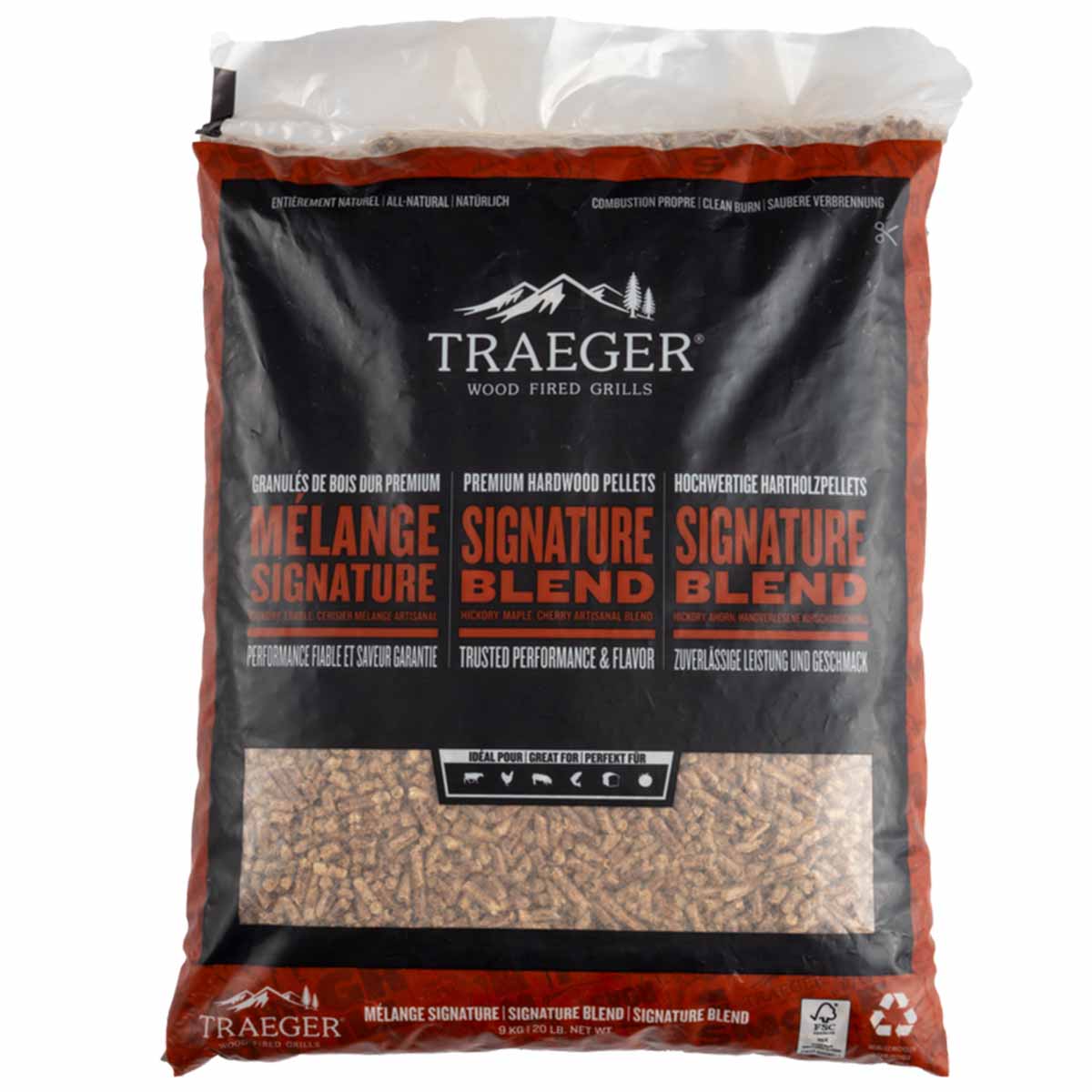 Hardtre pellets Signature Blend 9 kg - Traeger for optimal grilling forfra