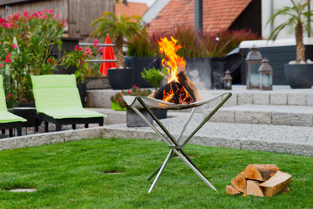 High Fire bålnett rustfritt stål 60x60 cm - Fennek bakside