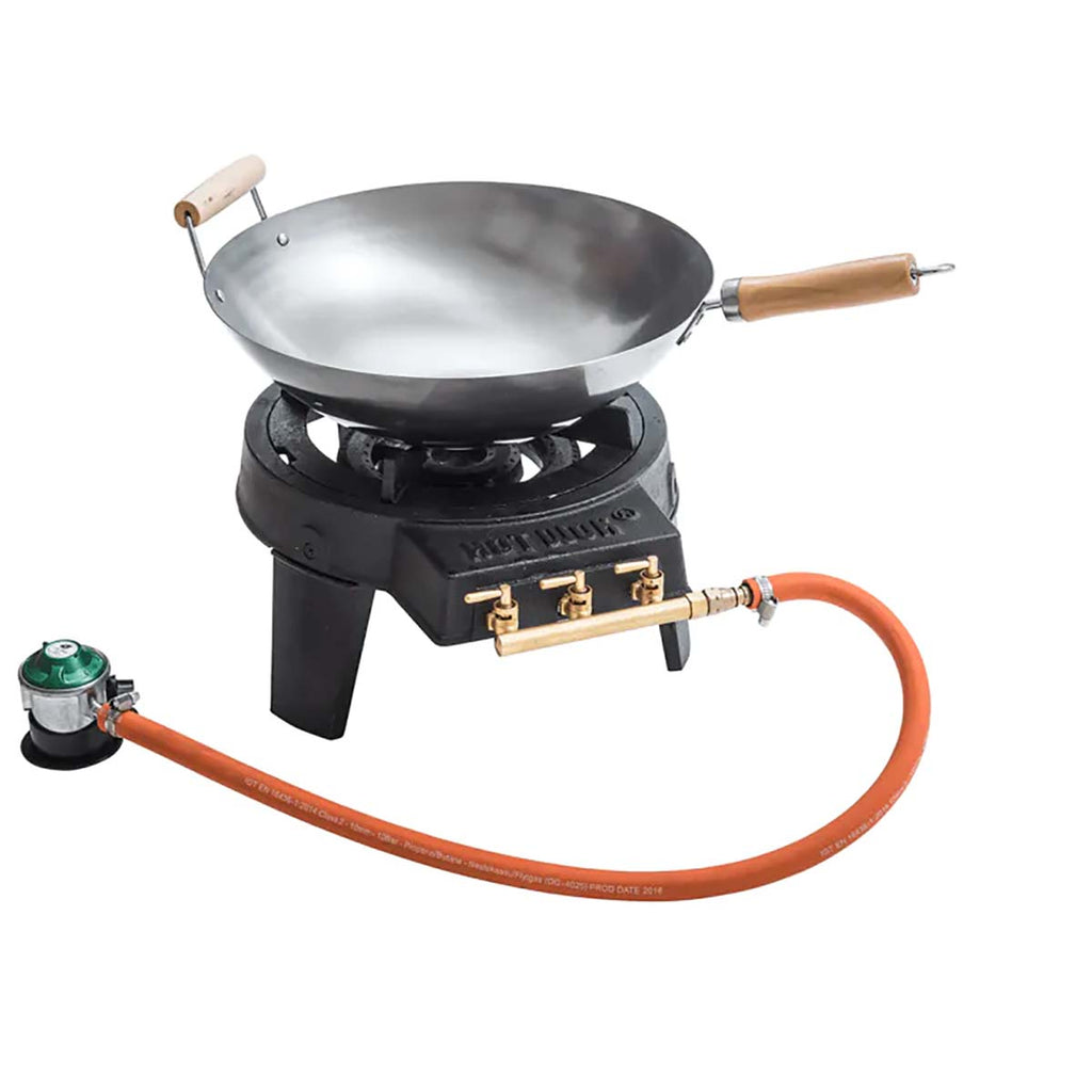 Hot Wok Pro gassbrenner støpejern 12 kW med wok bakside