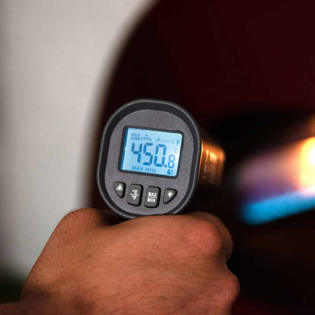 Infrarødt lasertermometer for pizzaovn - Alfa Forni bakside