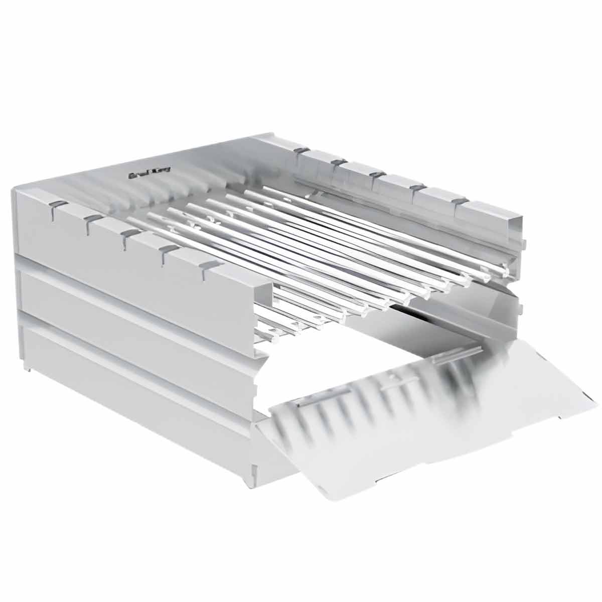 Nærbilde av dobbelspyd i Infrarød sidebrenner vindskjerm rustfritt stål Broil King