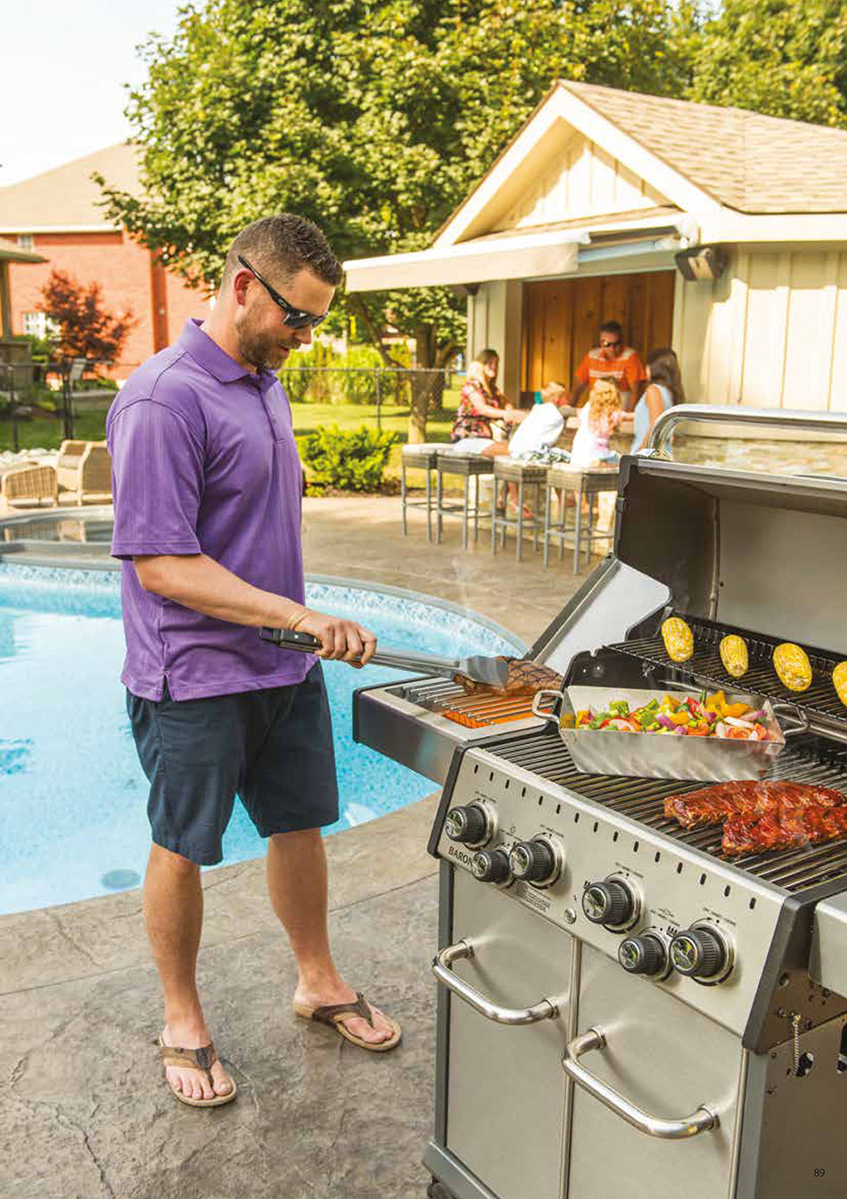 Infrarødt 800 °C brennersystem for gassgrill - Broil King bakside