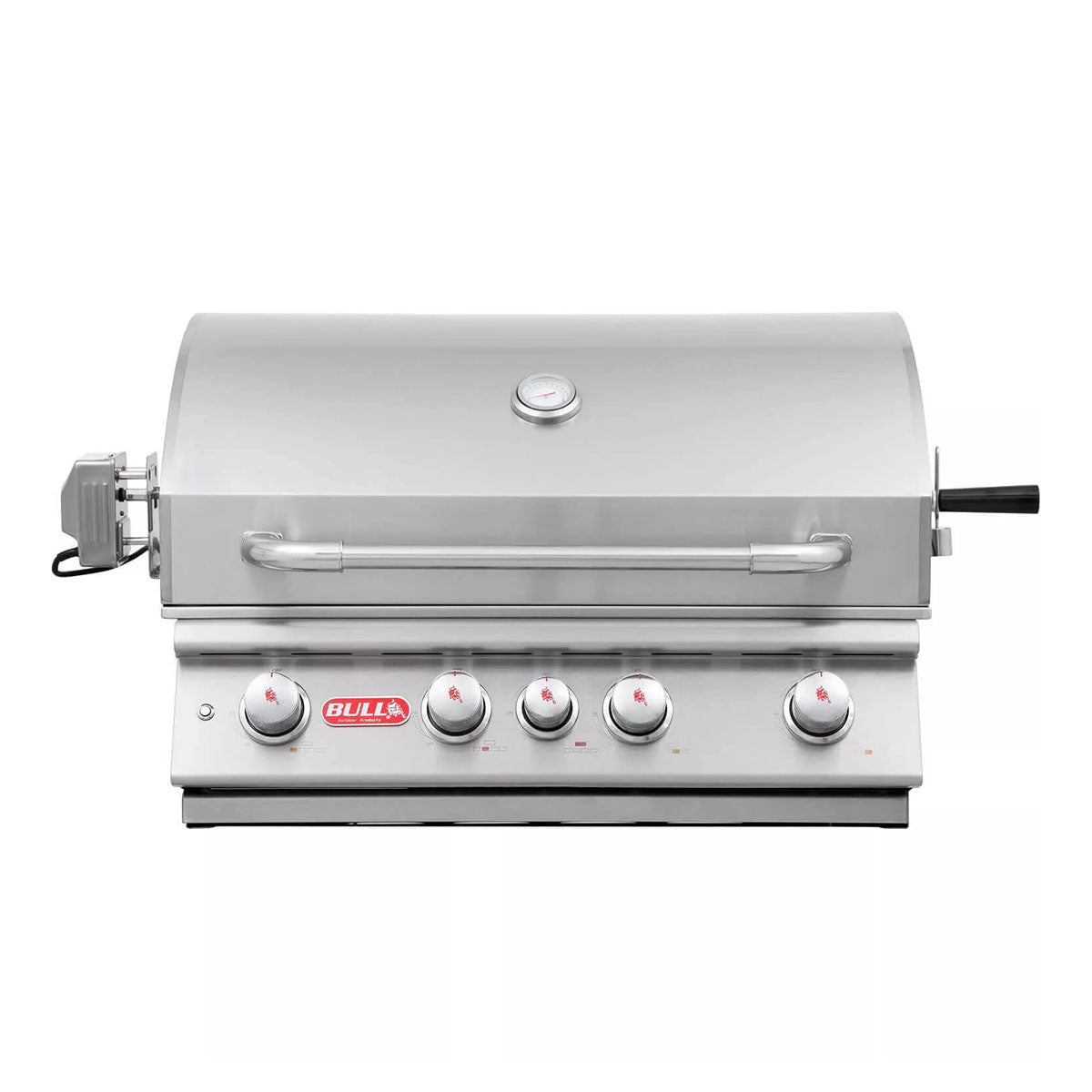 Innebygd gassgrill Angus 4 brennere rustfritt stål rotisserie forfra