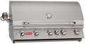 Innebygd gassgrill Brahma 5 brennere med bakbrenner og rotisserie forfra