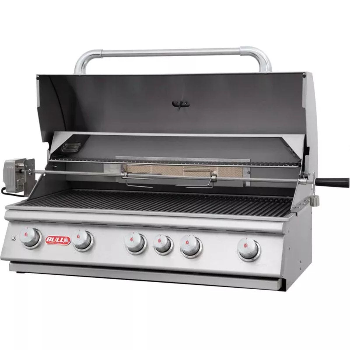 Montert innebygd gassgrill Brahma 5 brennere rustfritt stål rotisserie