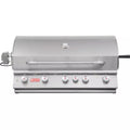 Innebygd gassgrill Brahma 5 brennere rustfritt stål rotisserie forfra