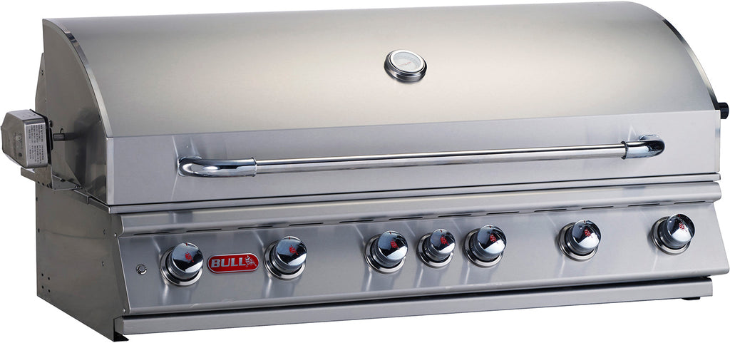 Innebygd gassgrill Diablo 6 brennere med bakbrenner og rotisserie - BULL forfra