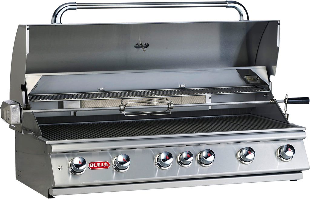 Innebygd gassgrill Diablo 6 brennere med bakbrenner og rotisserie - BULL bakside