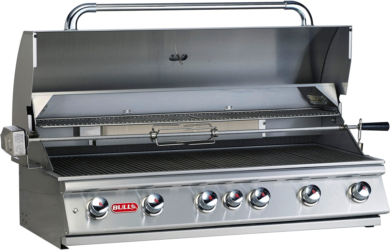 Innebygd gassgrill Diablo 6 brennere med bakbrenner og rotisserie - BULL bakside
