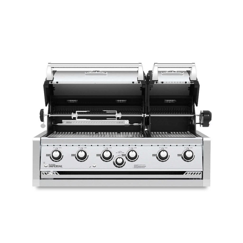 Innebygd gassgrill Imperial S 670 med dreiespidd rustfritt stål bakside