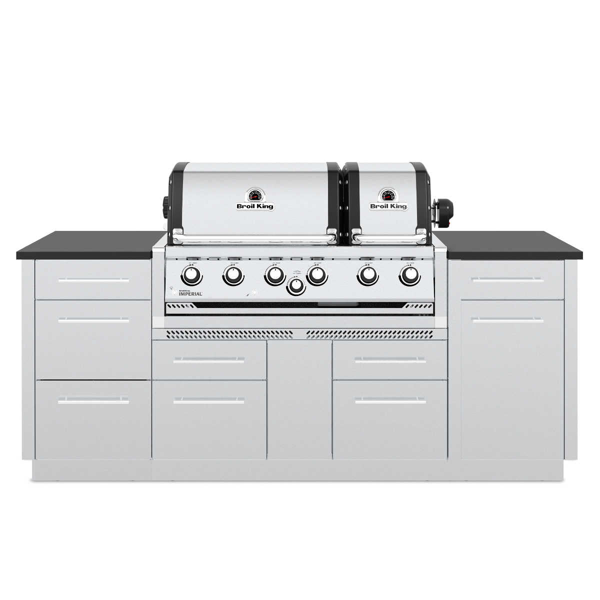 Detalj av grillrist på Innebygd gassgrill Imperial S 670 med dreiespidd rustfritt stål