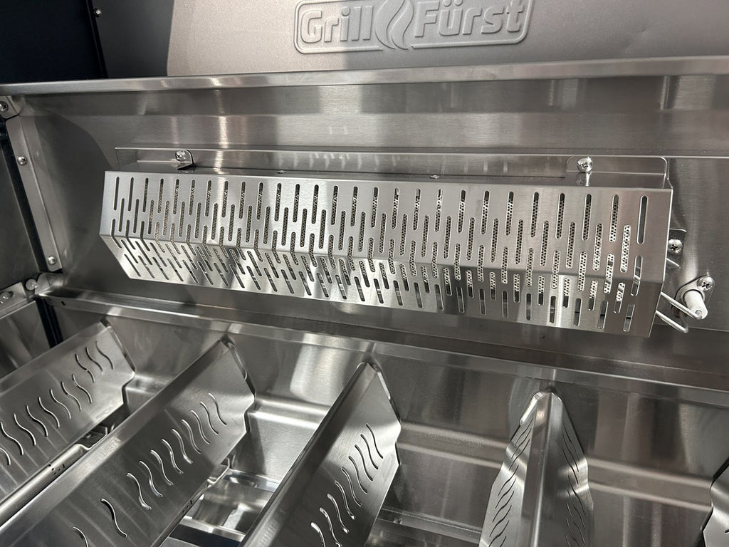 Innebygd gassgrill Independence P590E 5 brennere bakbrenner montert i utekjøkken