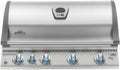 Innebygd gassgrill LEX 605 rustfritt stål 4 brennere forfra