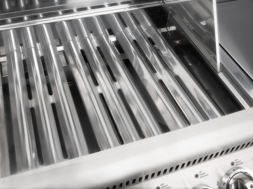Innebygd gassgrill LEX 605 rustfritt stål 4 brennere montert i kjøkken