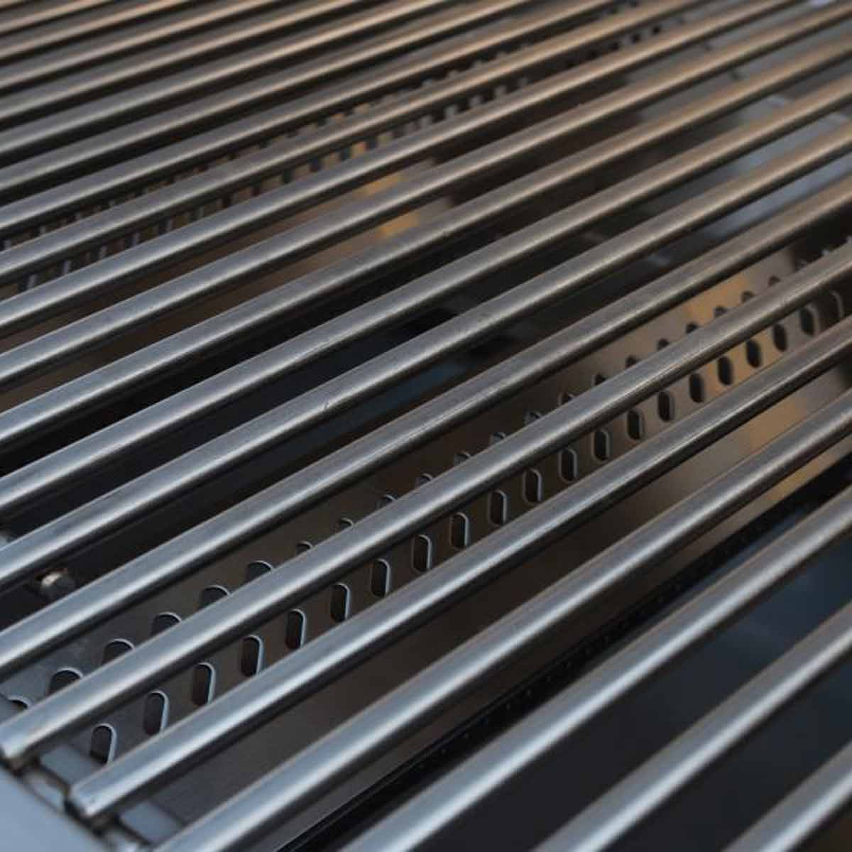 Håndtak og termometer på Innebygd gassgrill Lonestar 4 brennere rustfritt stål - Bull