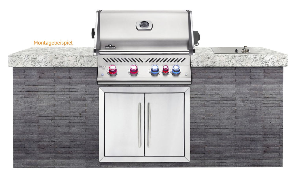 Innebygd gassgrill Prestige Pro 500 logo på lokk