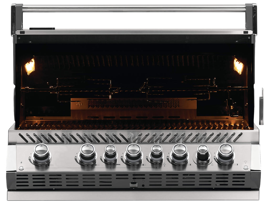 Innebygd gassgrill Prestige Pro 665 rustfritt stål 5 brennere bakside