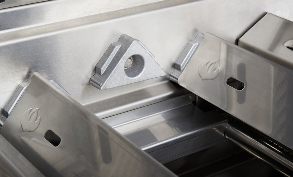 Innebygd gassgrill Prestige Pro 665 rustfritt stål 5 brennere med åpent lokk