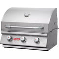 Innebygd gassgrill Steer 3 brennere rustfritt stål - Bull forfra