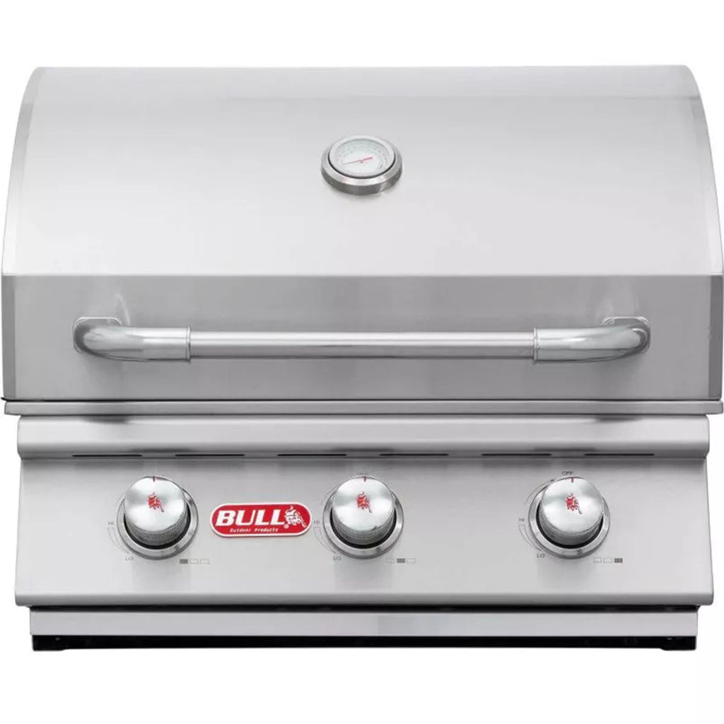 Innebygd gassgrill Steer 3 brennere rustfritt stål - Bull detalj av brennere