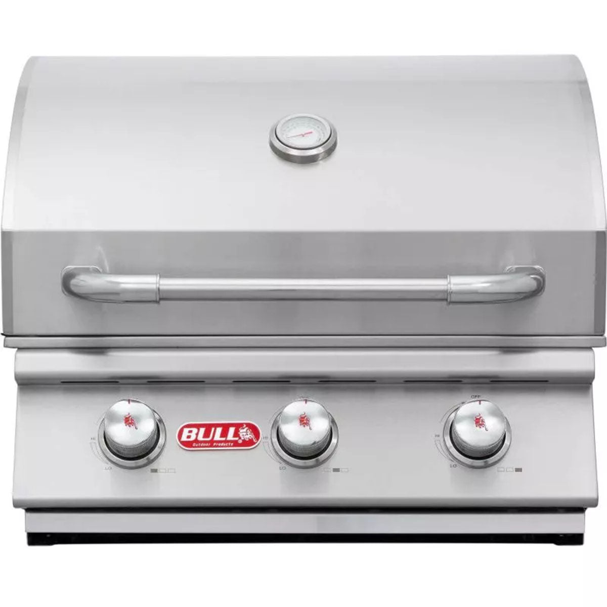 Innebygd gassgrill Steer 3 brennere rustfritt stål - Bull detalj av brennere