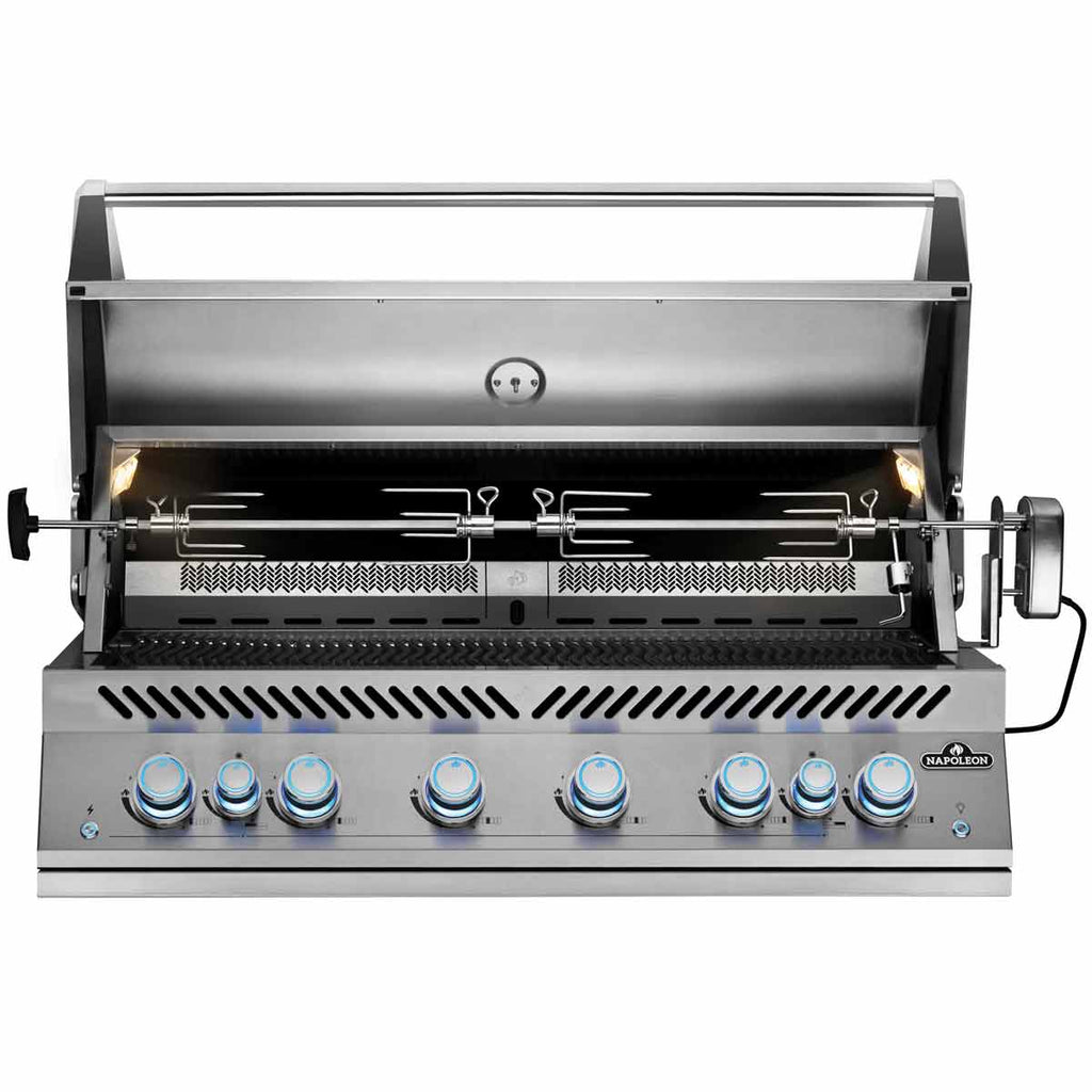Innebygd grill 700-serie 44" rustfritt stål 6 brennere bakside