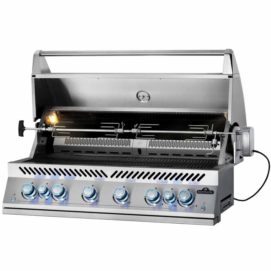 Montert Innebygd grill 700-serie 44" rustfritt stål 6 brennere i utendørskjøkken