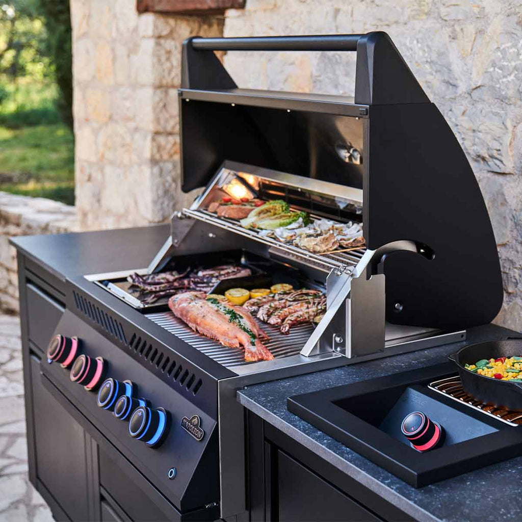 Innebygd grill 700-Series 32" matt svart 4 brennere - Napoleon bakside