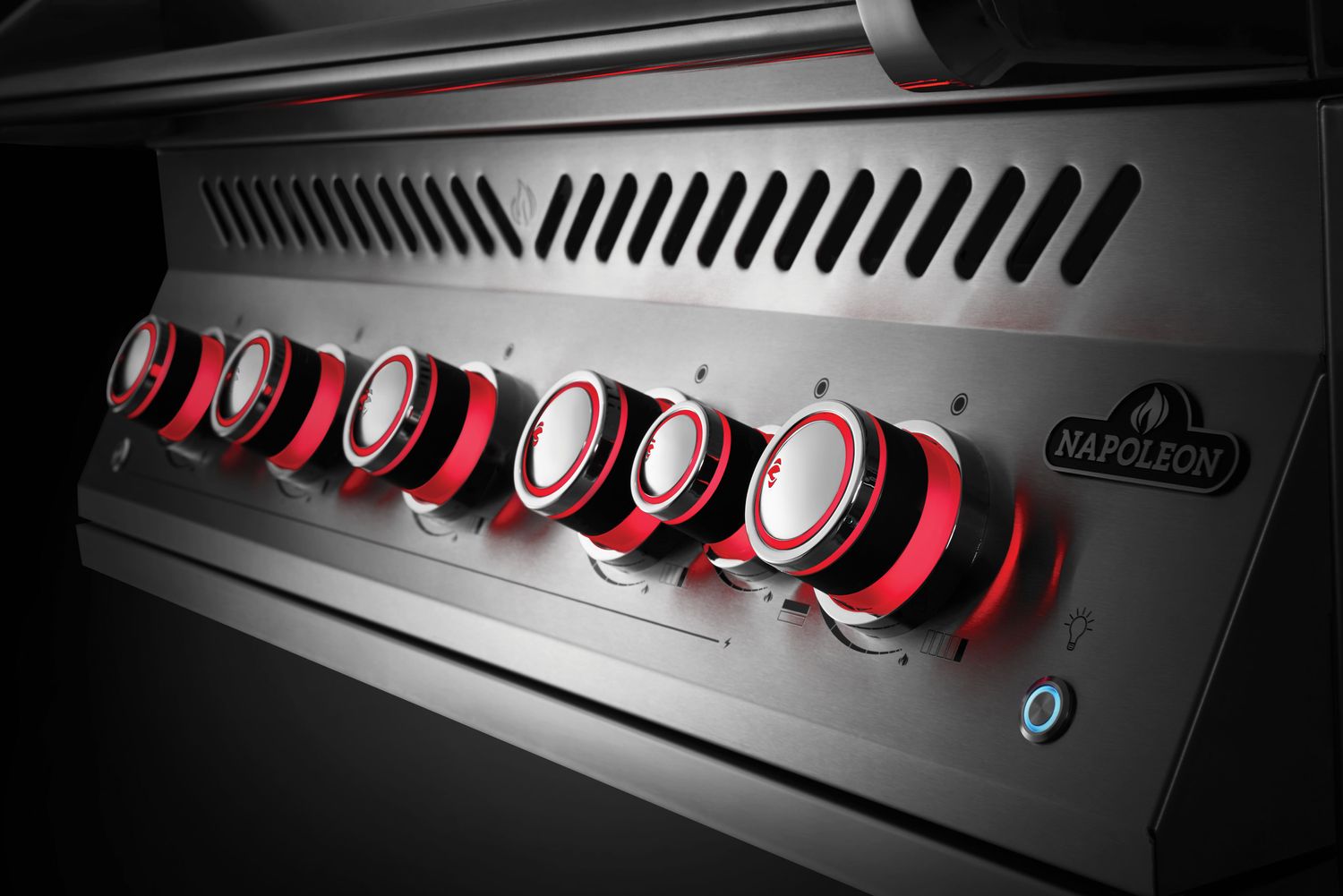 Innebygd grill 700-Series 38" 5 brennere med dreiespidd med åpent lokk