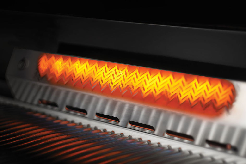 Innebygd grill 700-Series 38" 5 brennere med dreiespidd detalj av brennere