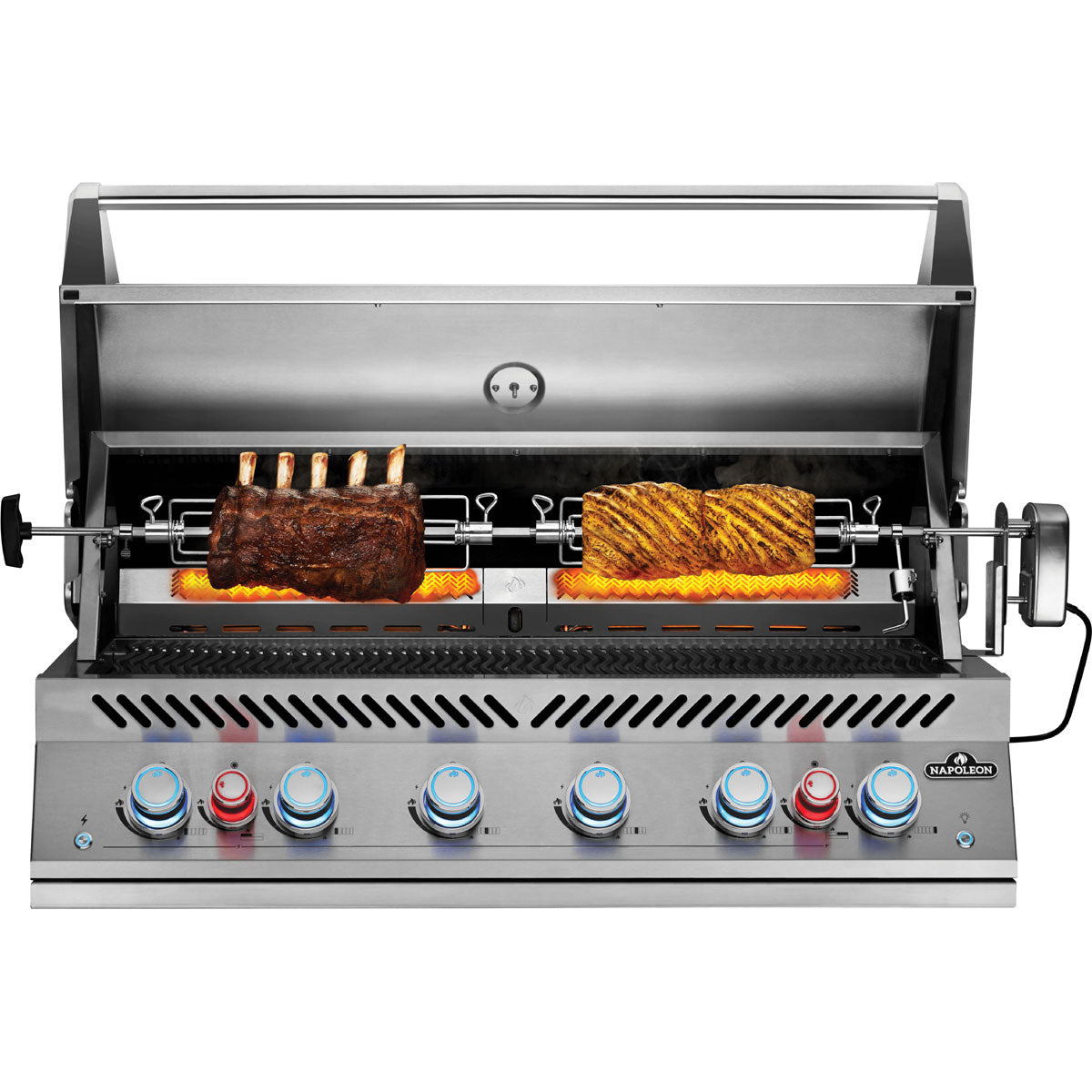 Montert Innebygd grill 700-Series 44 rustfritt stål med dreiespidd