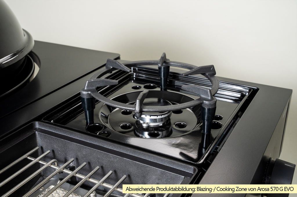 Detalj av Innebygd grill Arosa Blazing-/Cooking Zone H med brennere