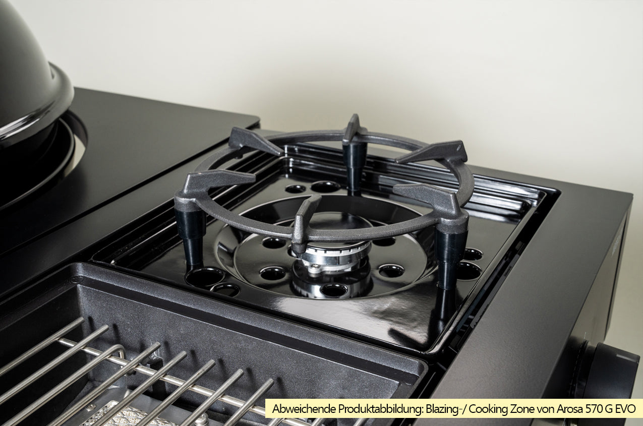 Detalj av Innebygd grill Arosa Blazing-/Cooking Zone H med brennere