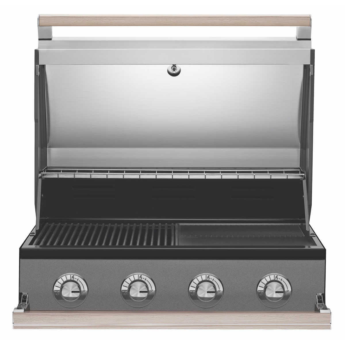 Innebygd grill BeefEater 1500 serie 4 brennere støpejern montert i uteområde