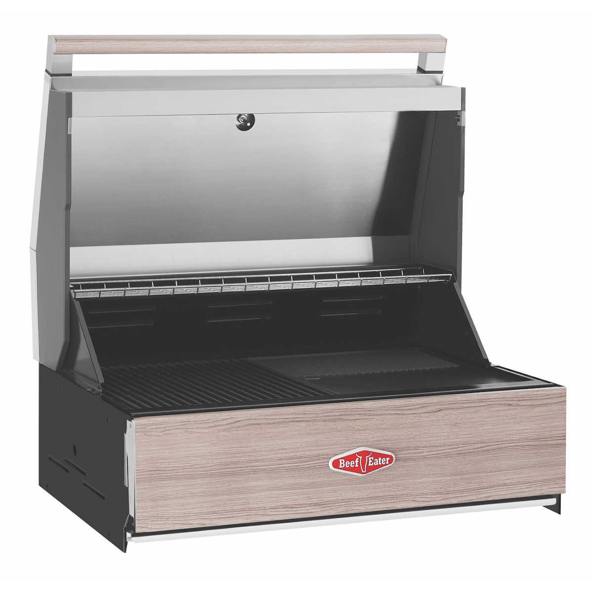 Innebygd grill BeefEater 1500 serie 4 brennere støpejern blå LED-lys på knapper