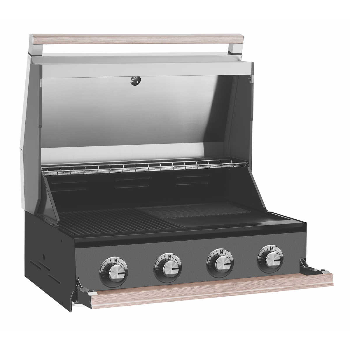Innebygd grill BeefEater 1500 serie 4 brennere støpejern utside med designluke