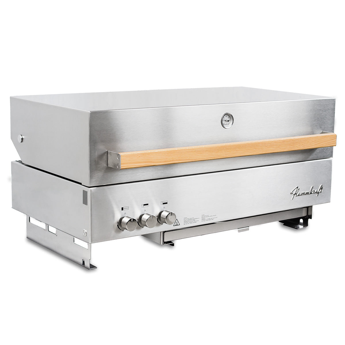 Bakside av Innebygd grill Block D Gen. 5 rustfritt stål 100 cm - Flammkraft