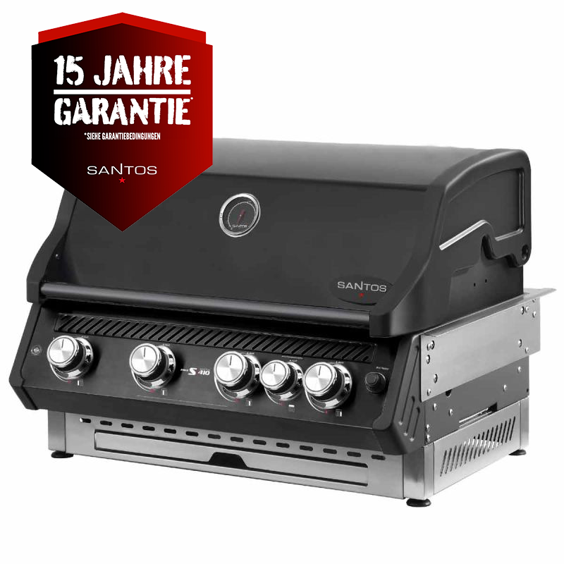 Innebygd grill Free S-410 PRO 4 brennere bakbrenner svart - SANTOS forfra