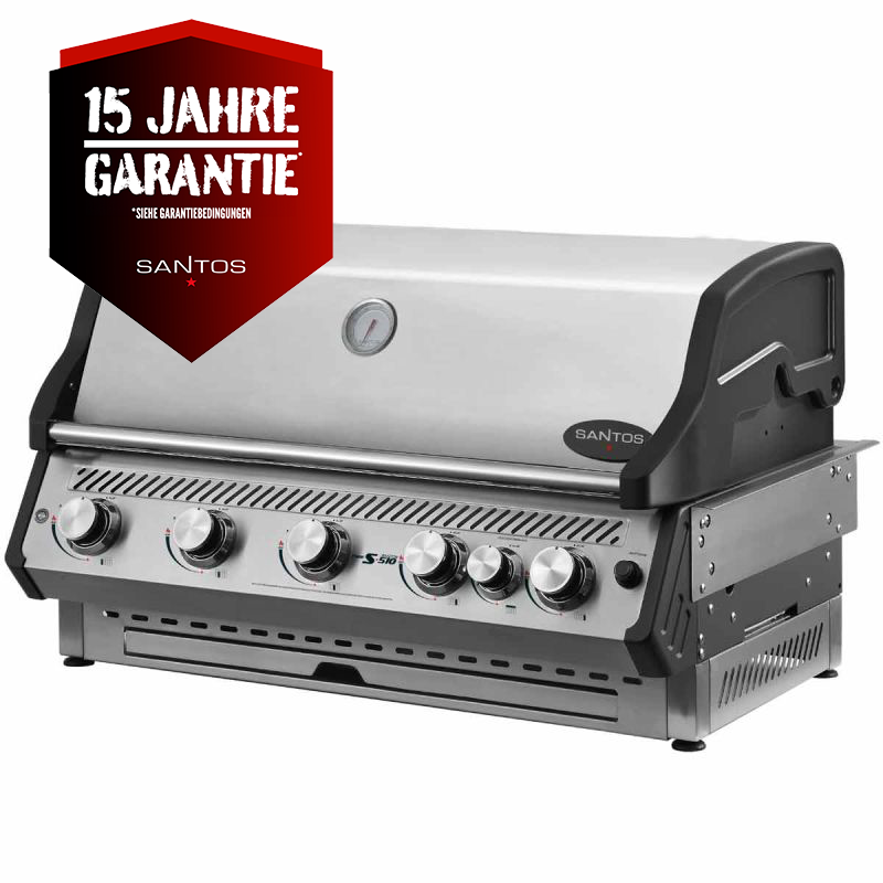 Innebygd grill Free S-510 PRO 5 brennere bakbrenner støpejern forfra