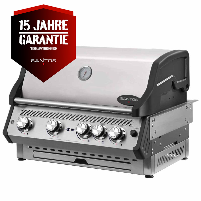Innebygd grill Free S-410 PRO 4 brennere bakbrenner stål forside