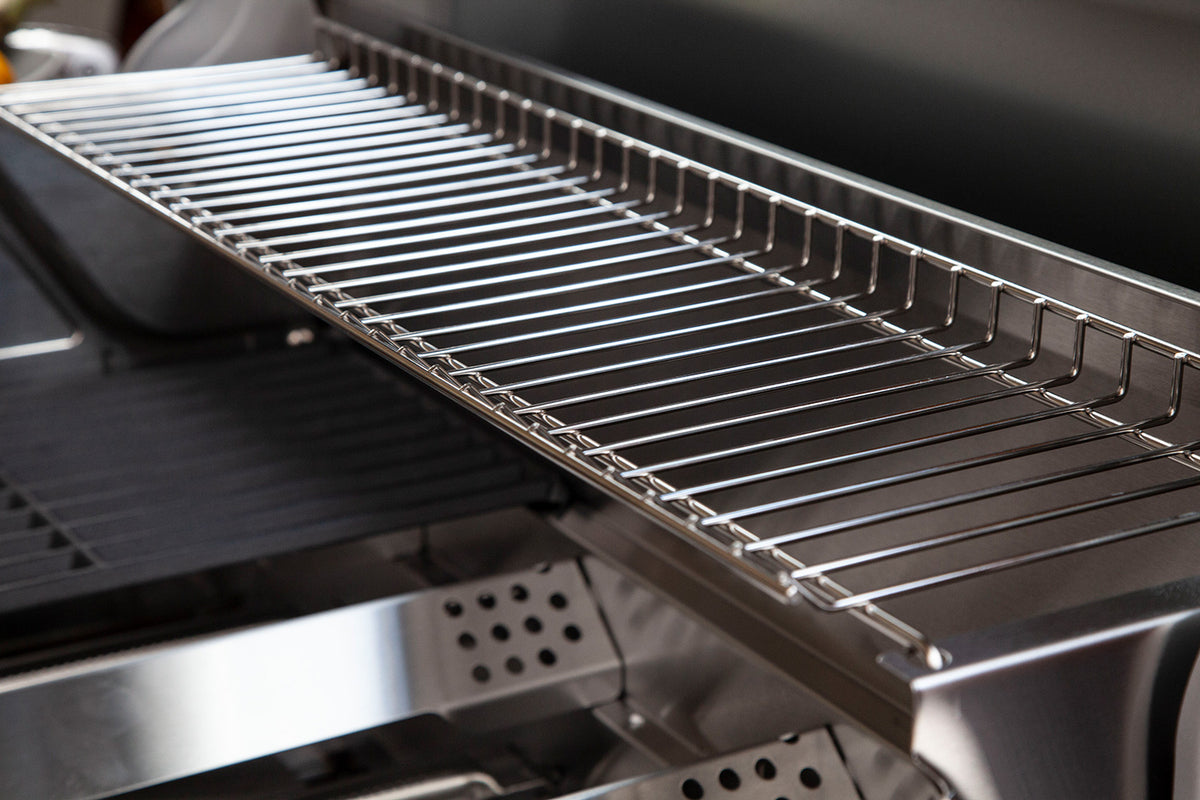 Rustfritt stål detalj på Innebygd grill G401G 4 brennere støpejernsrist 1. FC Köln