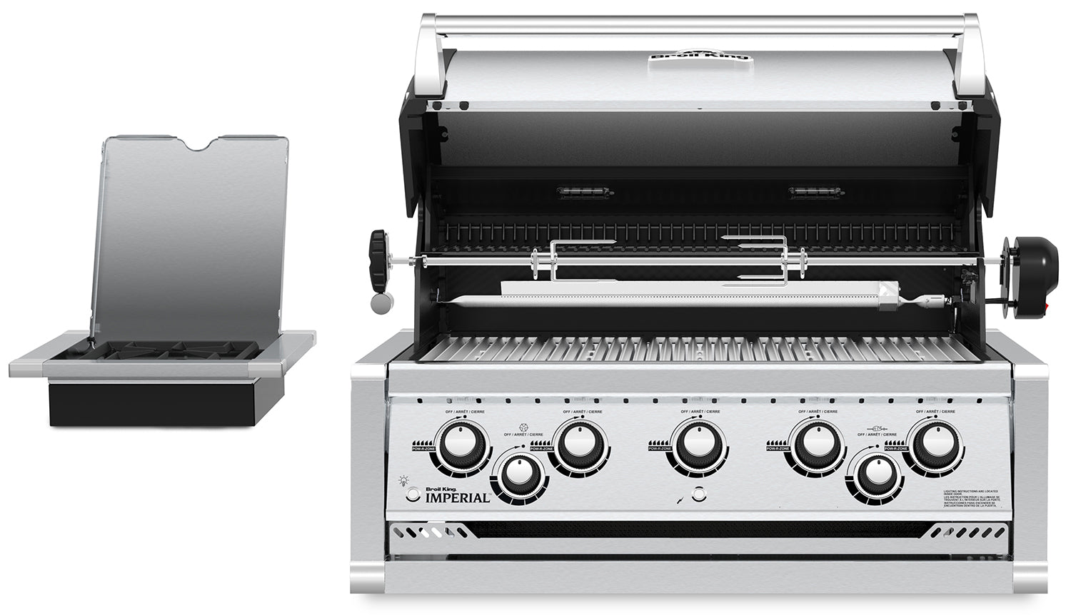 Bakside av Innebygd grill Imperial 590 PRO 5 brennere dreiespidd - Broil King