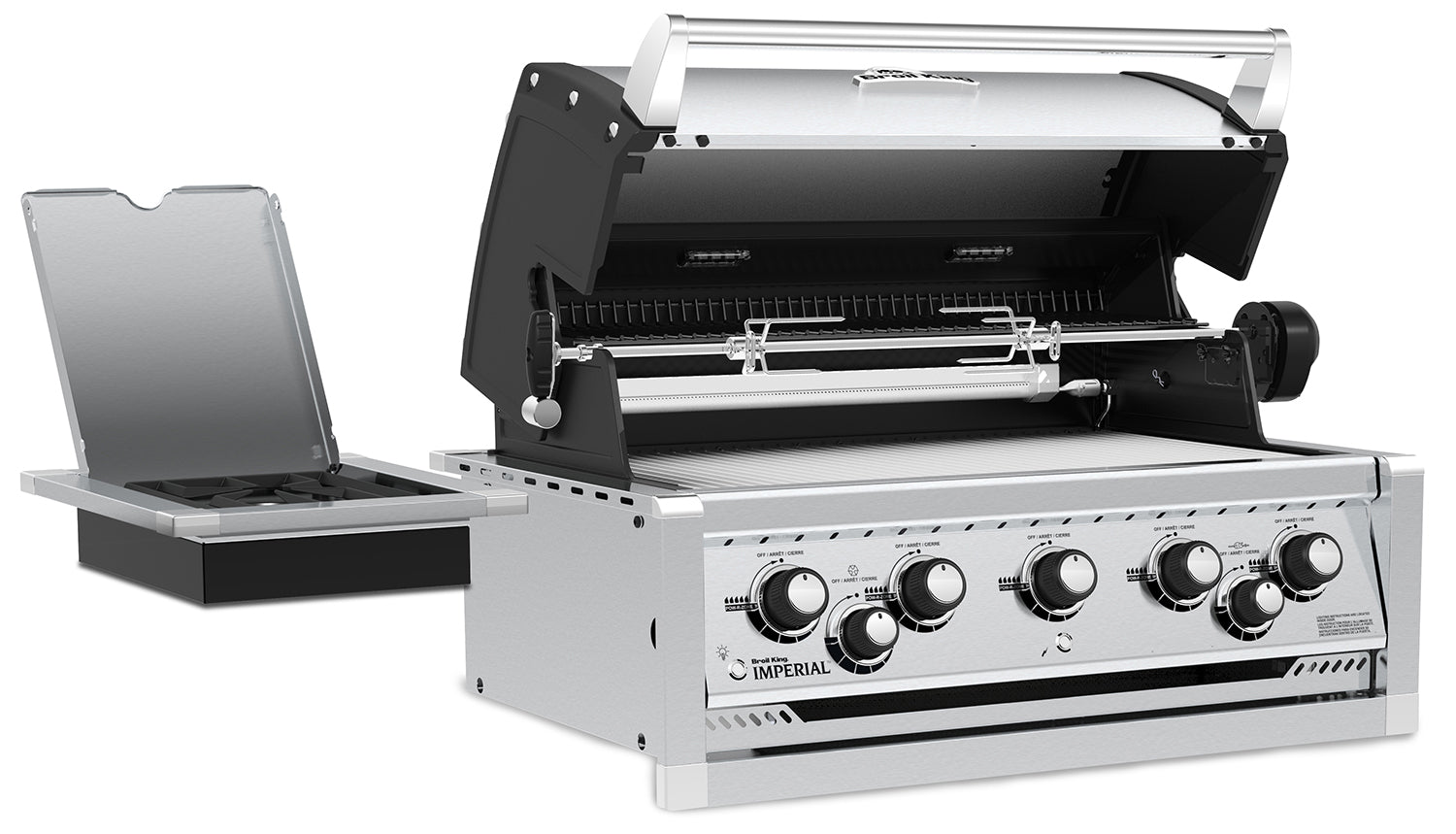 Montert Innebygd grill Imperial 590 PRO 5 brennere dreiespidd - Broil King i uteområde
