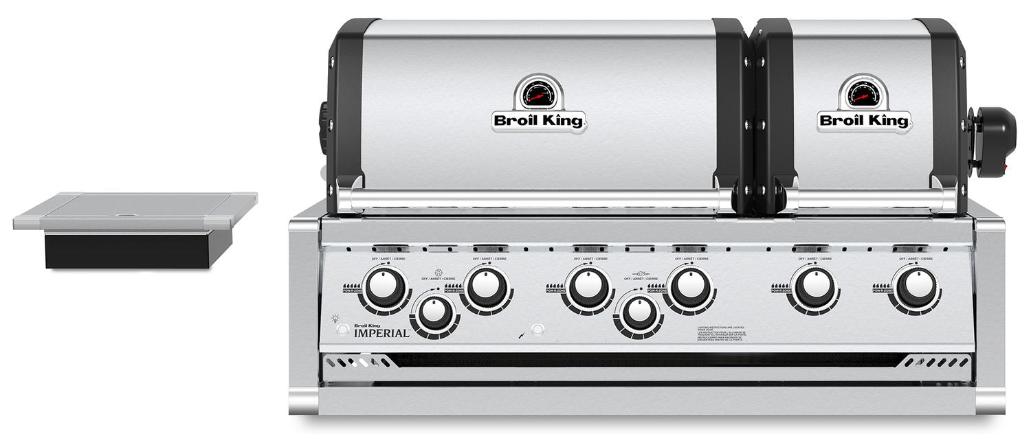 Innebygd grill Imperial 690XL PRO 6 brennere dreiespidd - Broil King forfra