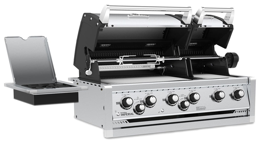 Innebygd grill Imperial 690XL PRO 6 brennere dreiespidd - Broil King montert i utekjøkken